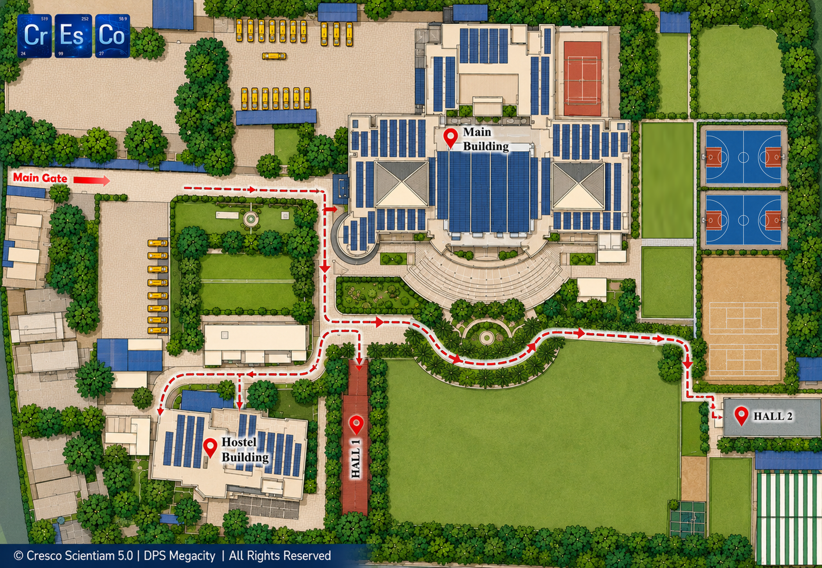 Cresco Scientiam Campus Map